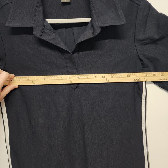 Jack & Jo Collared Dress Size M Blue Stretchy Short Sleeve Tennis Gorp Preppy - Picture 7 of 10